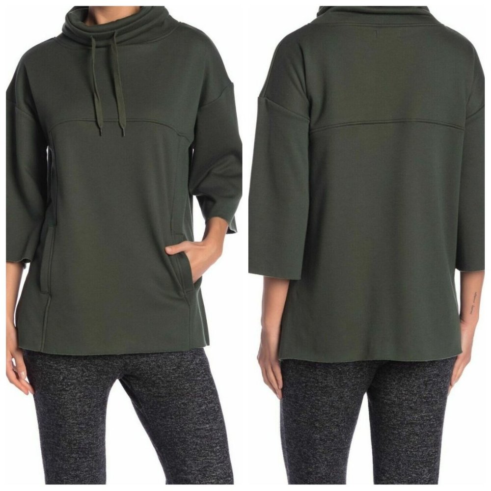 Ugg Australia Astrid Olive Fleece Cowl Neck Pullover XS/S